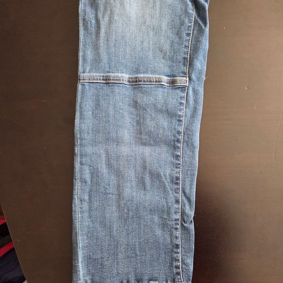 Tommy Hilfiger Women Blue Denim Jeans Patchwork Distressed Frayed Hem Size 16W - Picture 3 of 7